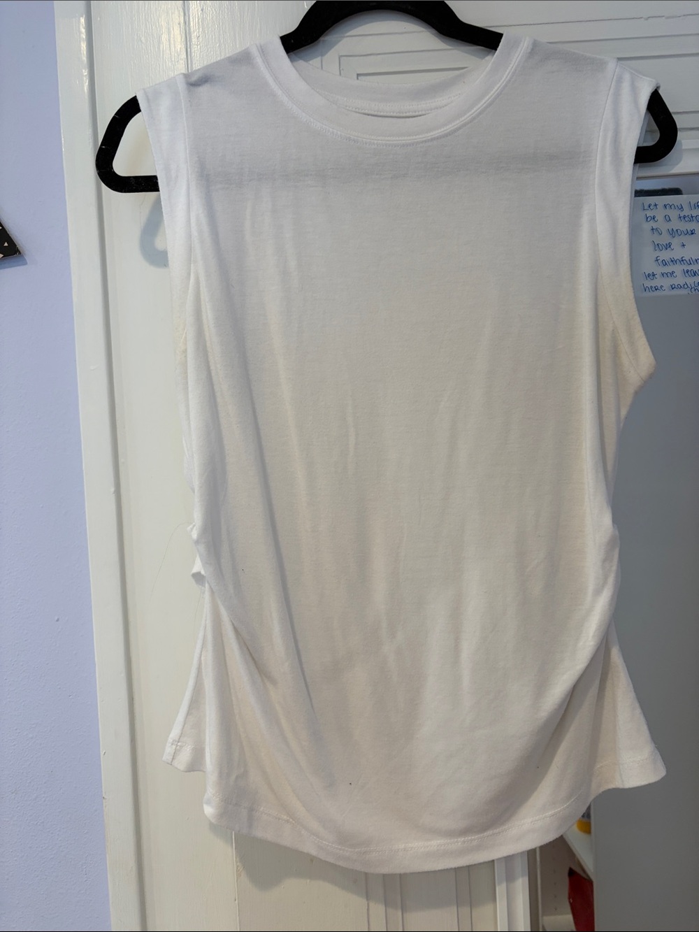 a new day White Sleeveless Muscle Tank Top